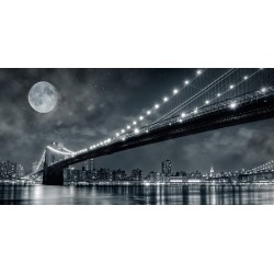 Brooklyn Bridge at night,...
